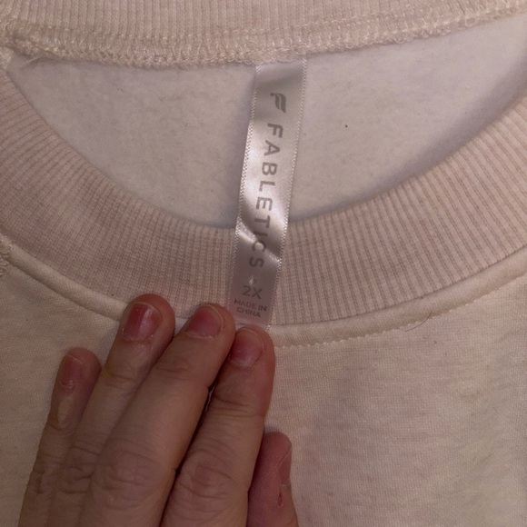 Fabletics Cream sweatshirt size 2XL - Picture 2 of 2